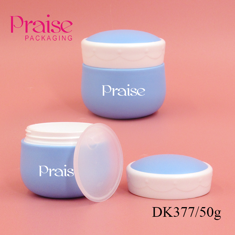 Wholesale plastic children cream jar 50g cosmetic container round wide-mouth face cream jars custom printing