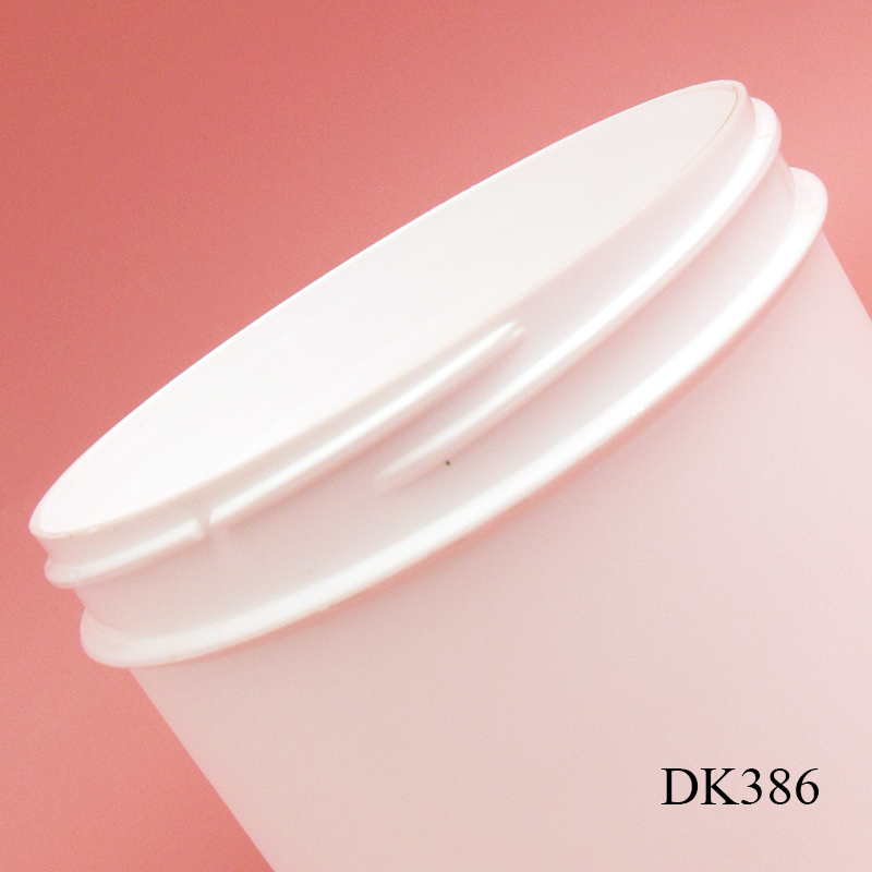 Wholesale PP plastic cosmetic jars 300ml white round wide-mouth cream jar, scrub cream empty container custom private label