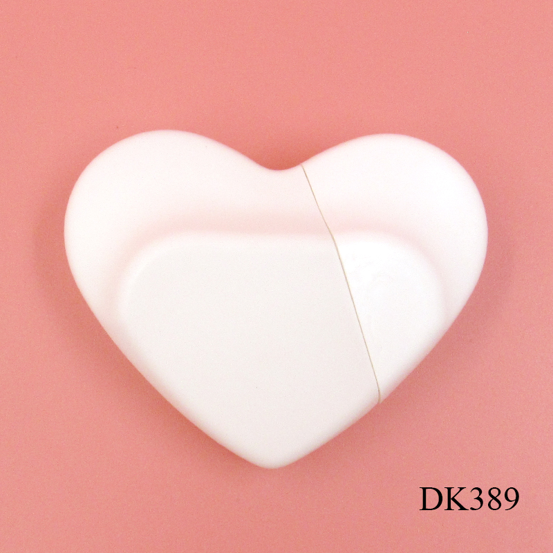 Lotion bottle cosmetic packaging 50ml white heart-shaped plastic hand cream bottle, extrusion type container printing custom