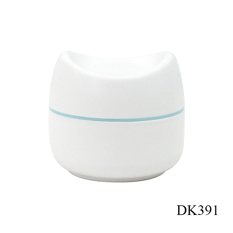 Round cosmetic cream jar with lid, custom 50g white PP plastic empty face cream container skin care packaging