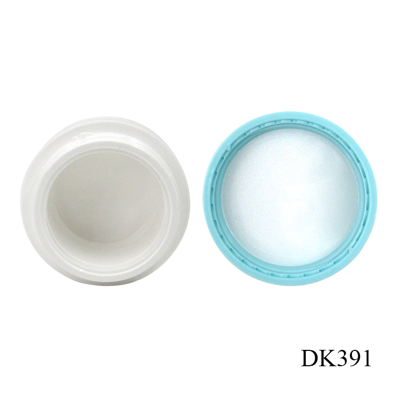 Round cosmetic cream jar with lid, custom 50g white PP plastic empty face cream container skin care packaging