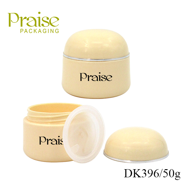 Production wholesale 50g round empty wide-mouth facial cream container with lid, plastic skin care cream jars