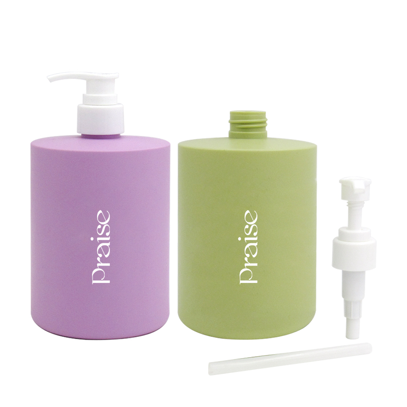 New products custom label cosmetics packaging plastic shampoo bottle with press pump hair conditioner container