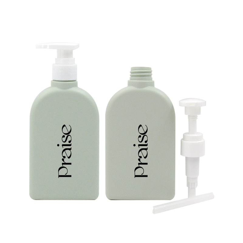 New products custom label cosmetics packaging plastic shampoo bottle with press pump hair conditioner container