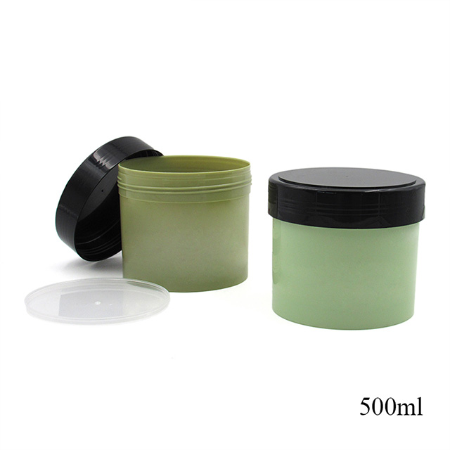 Plastic Body scrub container 350g/500ml High capacity empty Hair spray jar cosmetic cream packaging