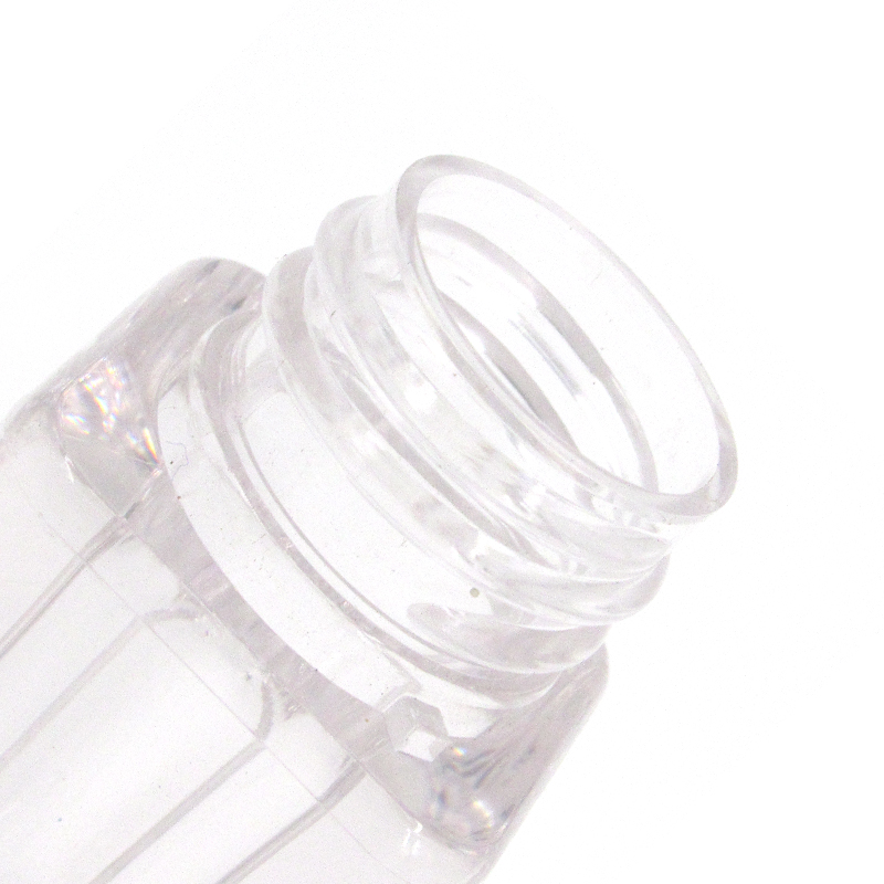 Portable square empty clear plastic cosmetic lip gloss tube container with rose gold lid custom manufactured