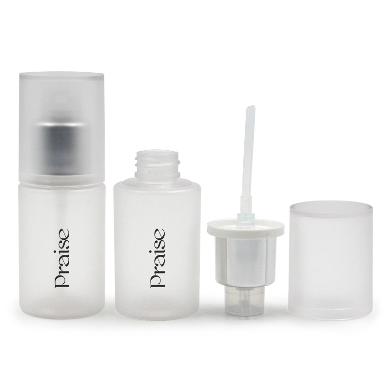 Factory price plastic cosmetics press bottle set 50g/100g/120g round frosted lotion empty bottle,face cream jar packaging supply