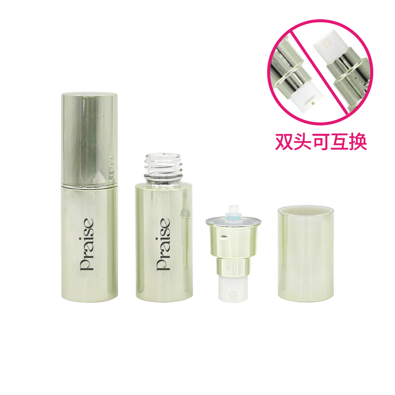 Specializing manufacture airless pump bottle empty cosmetics lotion containers, round plastic sealed vacuum spray bottles