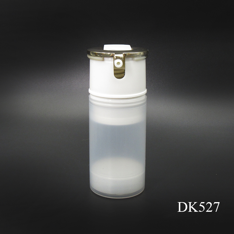 2 in 1 New skin care plastic bottle 50ml gold round airtight lotion container with pump 30g facial cream jars