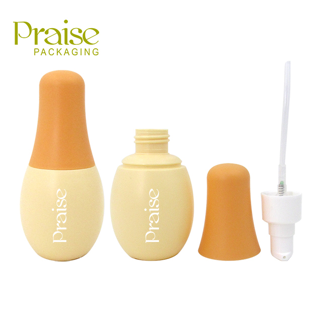 120ml circular press type cosmetic container packaging production HDPE plastic empty lotion bottle custom logo