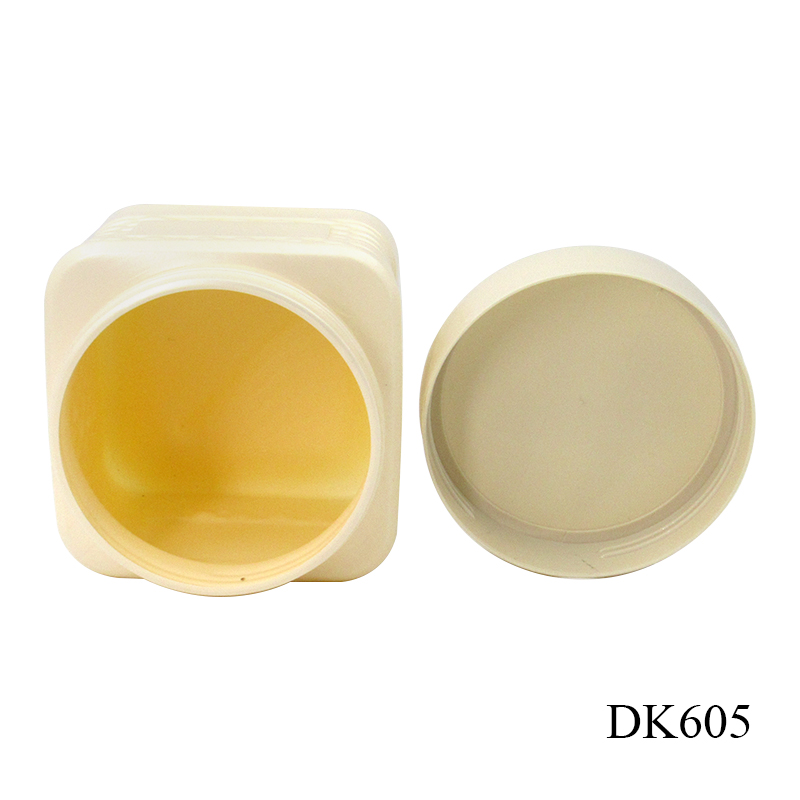 Factory wholesale custom HDPE plastic hair film empty jars 500ml square wide mouth protect hair paste container with screw lid