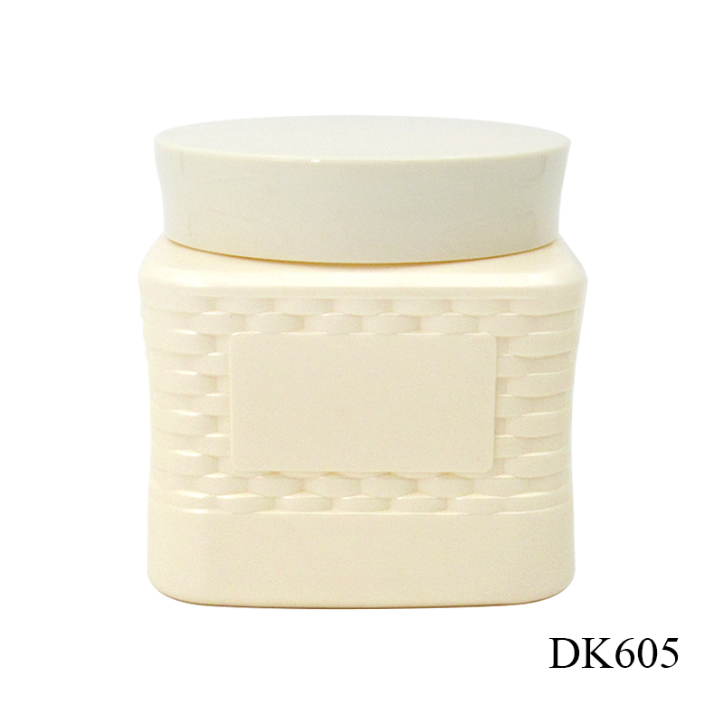 Factory wholesale custom HDPE plastic hair film empty jars 500ml square wide mouth protect hair paste container with screw lid