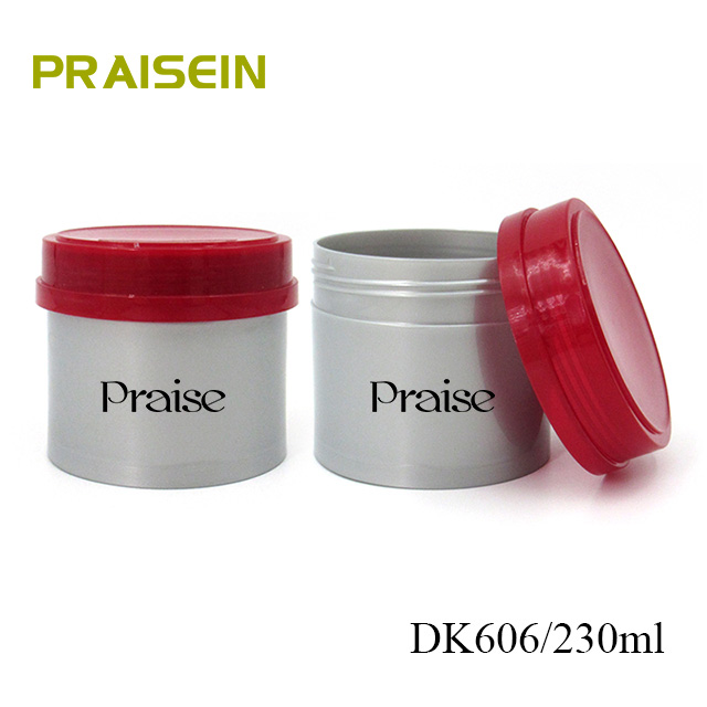 Professional supply plastic round cosmetic containers, 230ml wide mouth hair cream empty jars