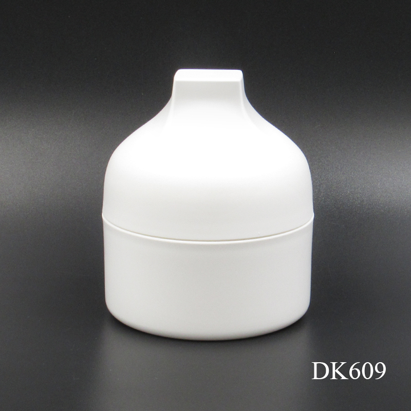 custom label 50g white skin cream packaging container, empty wide mouth cosmetic cream plastic jars