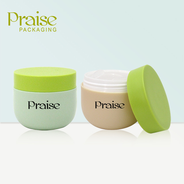 Custom screen printing 50g round PP plastic face cream jar, cosmetic empty jars surface frosted