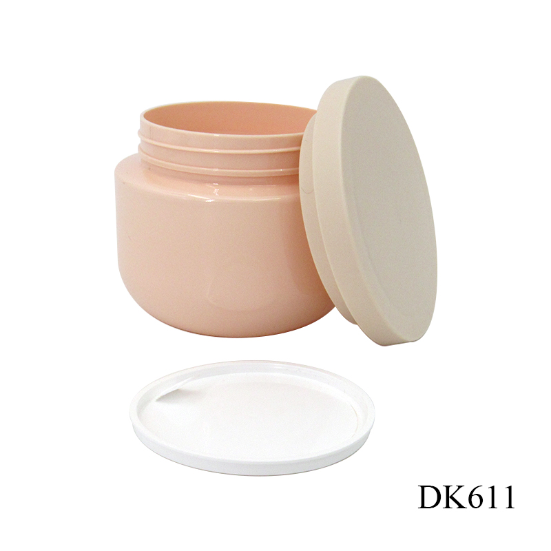 PET plastic round wide mouth hair film cream jar, 150g/200g cosmetic cream container customized with or without inside bottle