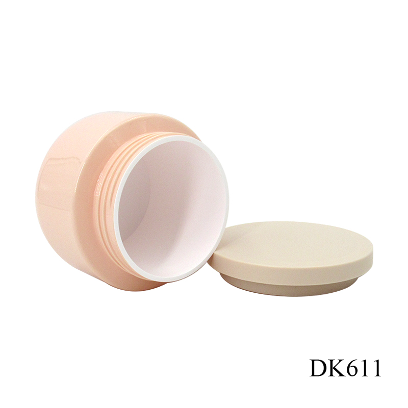 PET plastic round wide mouth hair film cream jar, 150g/200g cosmetic cream container customized with or without inside bottle