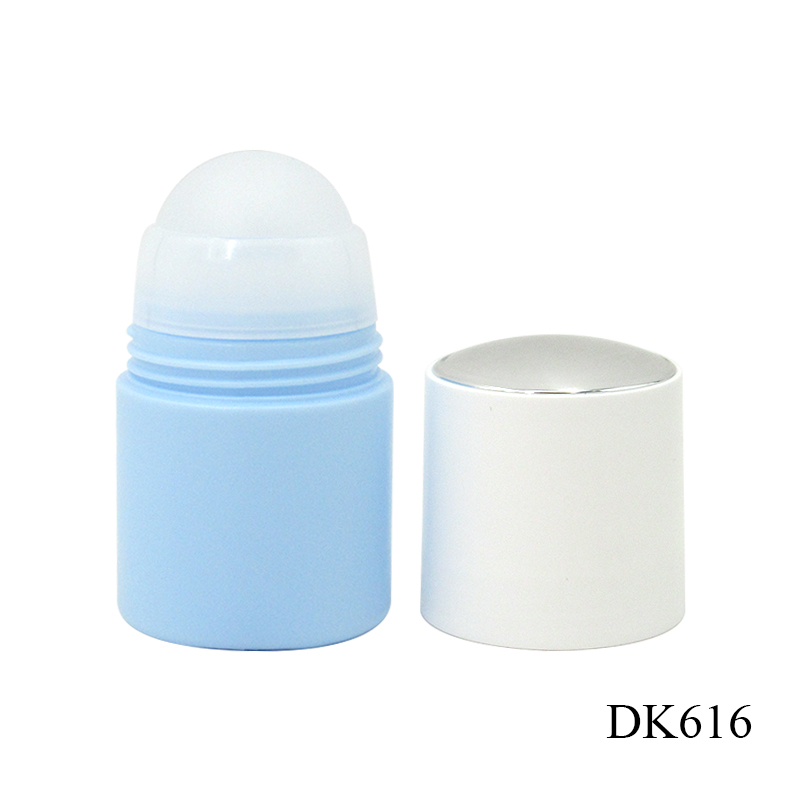 Support custom 50ml empty plastic deodorant ball bottle HDPE blow molding travel perfume container bottle