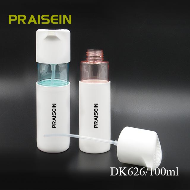 Factory outlet white plastic bottle with pump 100ml empty essence lotion containers custom cosmetic packaging