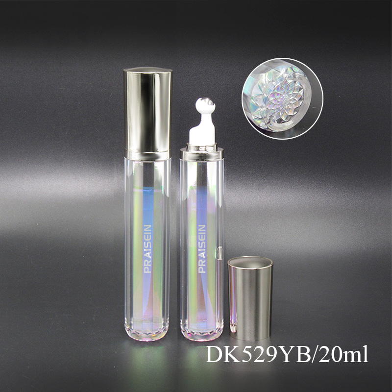 Customized thin thick style cosmetic packaging bottle wholesale blue plastic empty lotion container packaging, acrylic cream jar