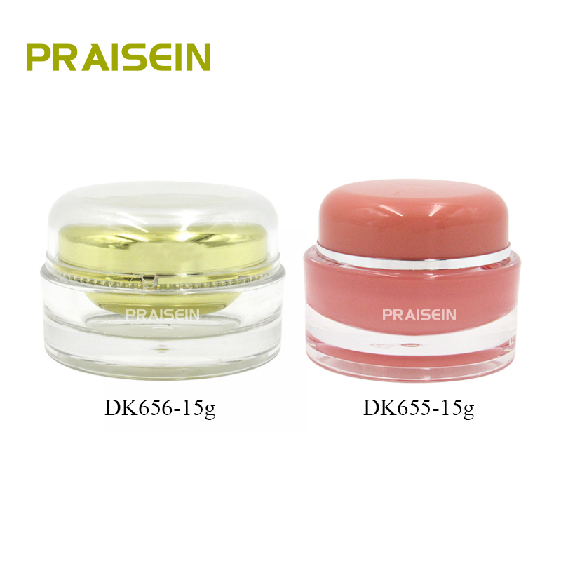 Empty lip film container 15g round plastic eye cream bottle packing empty cosmetic sample jar