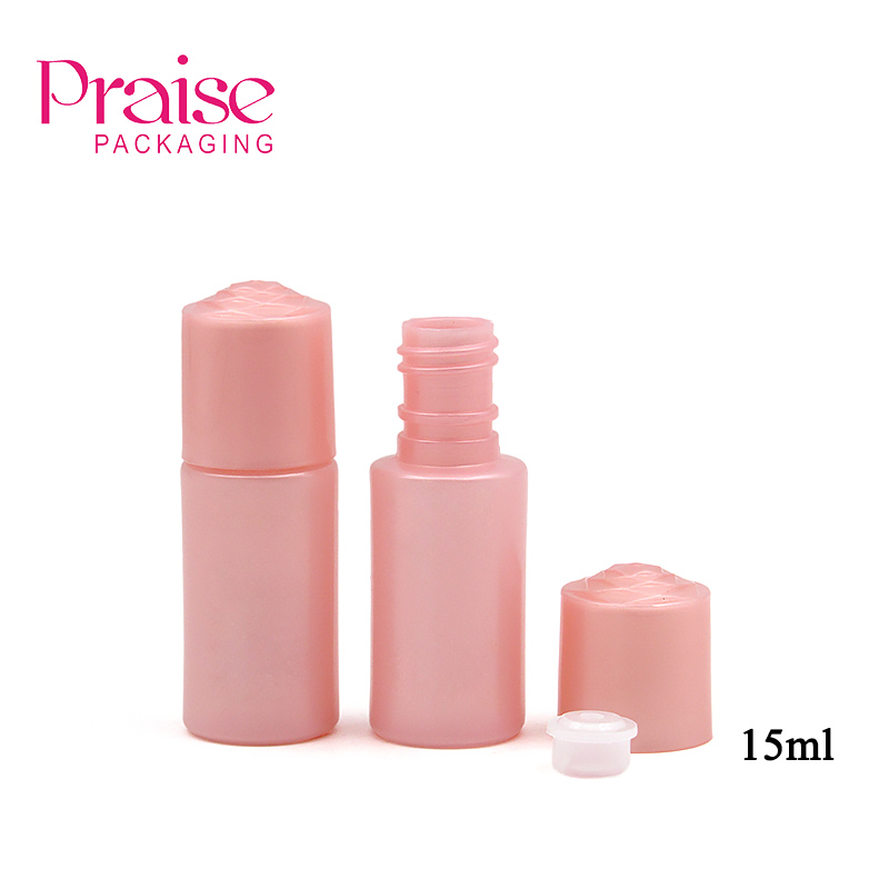 Factory custom mini trial pack Beauty lotion bottle 15ml Rose relief cover Plastic Essence bottle packaging