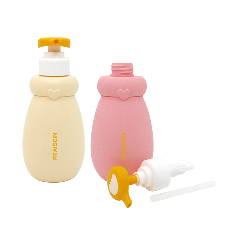 Wholesale HDPE baby shower shampoo packaging bottle plastic pump bottle, 50g empty cosmetic cream jars