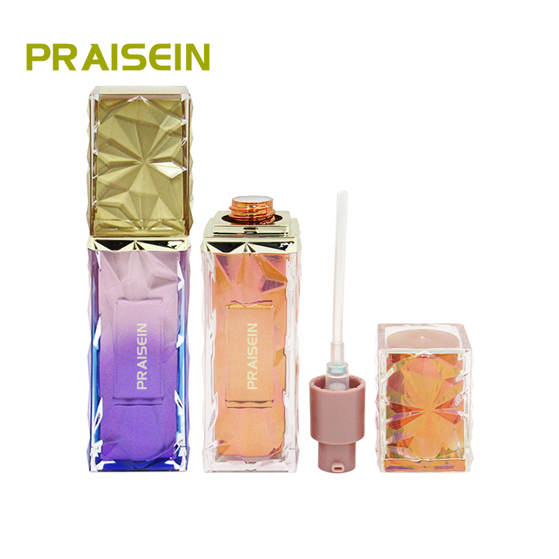 Skin care acrylic lotion container 30ml 50ml square essence bottle with pump plastic cosmetic bottles customized