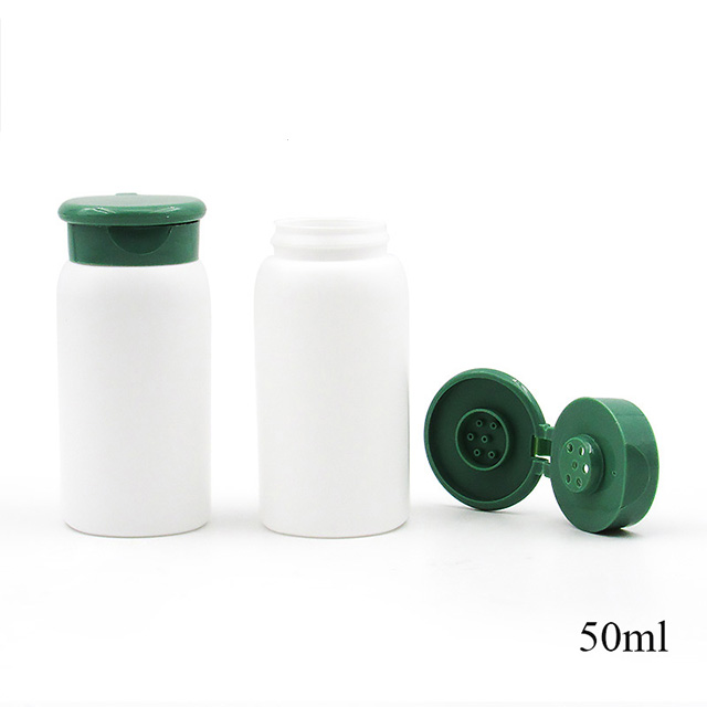 Colorful 50ml 100ml plastic baby talcum powder bottle