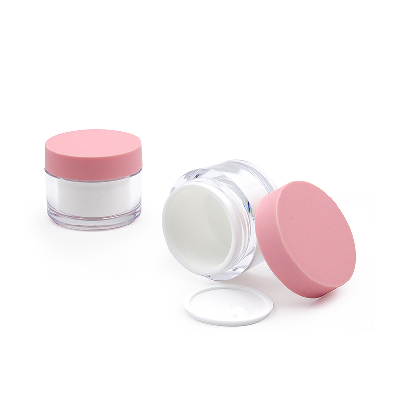 Factory customized Designs empty cosmetics containers 50ml/30ml double wall Plastic cream jar packaging