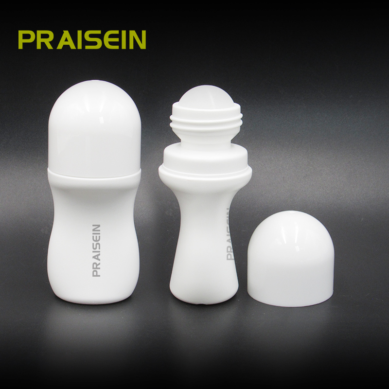 Empty 30ml plastic deodorant cosmetic packaging essential oil roll on bottle with roller ball