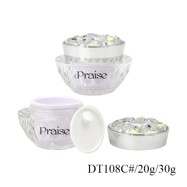 20g 30g 50g Luxury acrylic face cream container manufacturers produce skin care packaging diamond cream jars