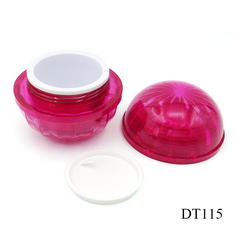 Wholesale plastic cosmetic face cream jar 50g round transparent cream container packaging custom logo