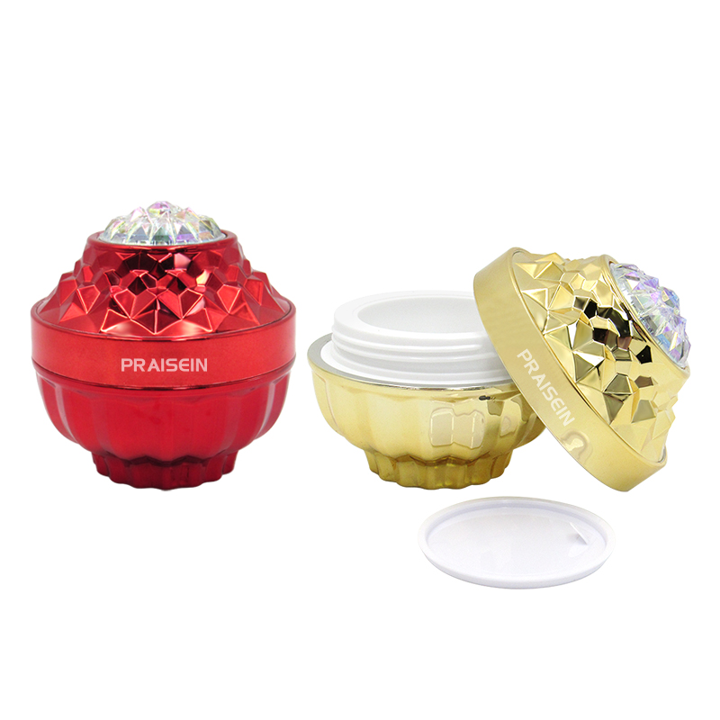 Custom cream container packaging 50g red cosmetic jar face cream packaging bottle wholesale