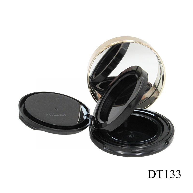 Custom luxury air cushion box round three-layer plastic air cushion bb foundation case with logo