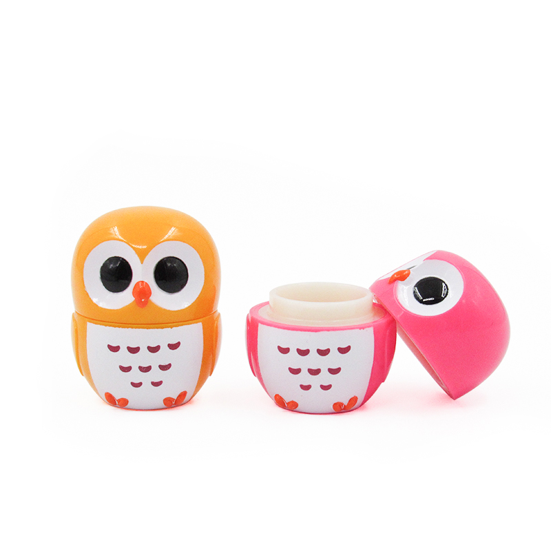 Cute owl shape cosmetic packaging empty 5g lip mask jar container, skin care 30ml cream plastic jar for face or hand