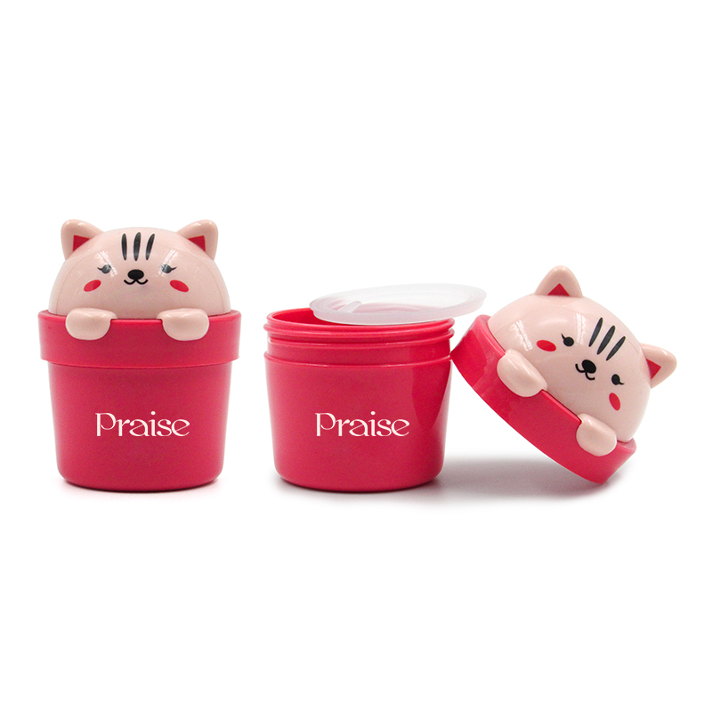 Custom 15/30/50g cute cartoon animal skin care empty cream jar packaging, Cosmetic plastic children's hand cream case