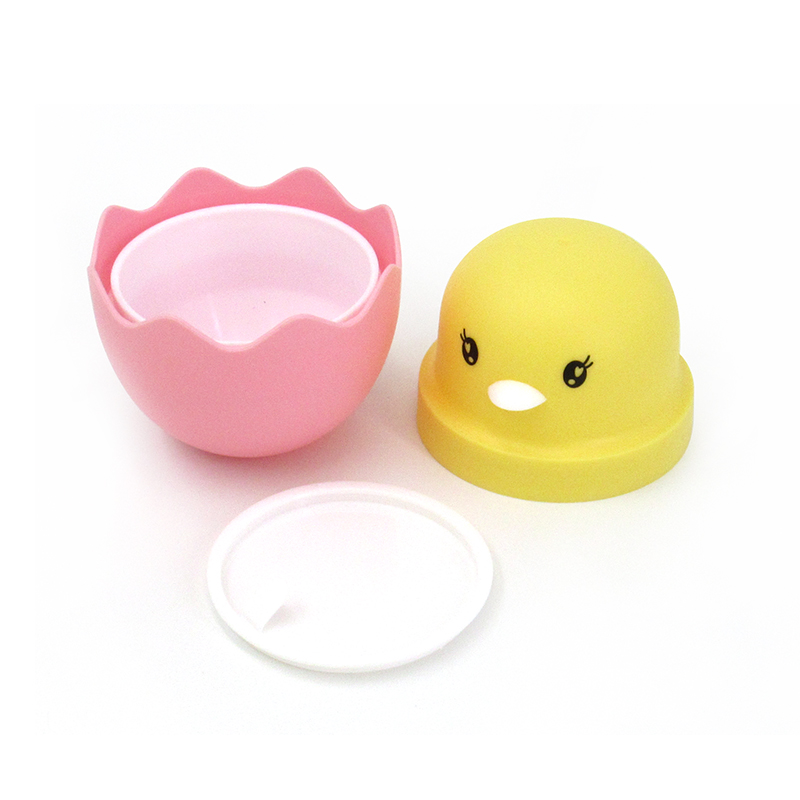 Cute little chicken shape children's face cream container, 50g environmental protection skin cream jar plastic packaging custom