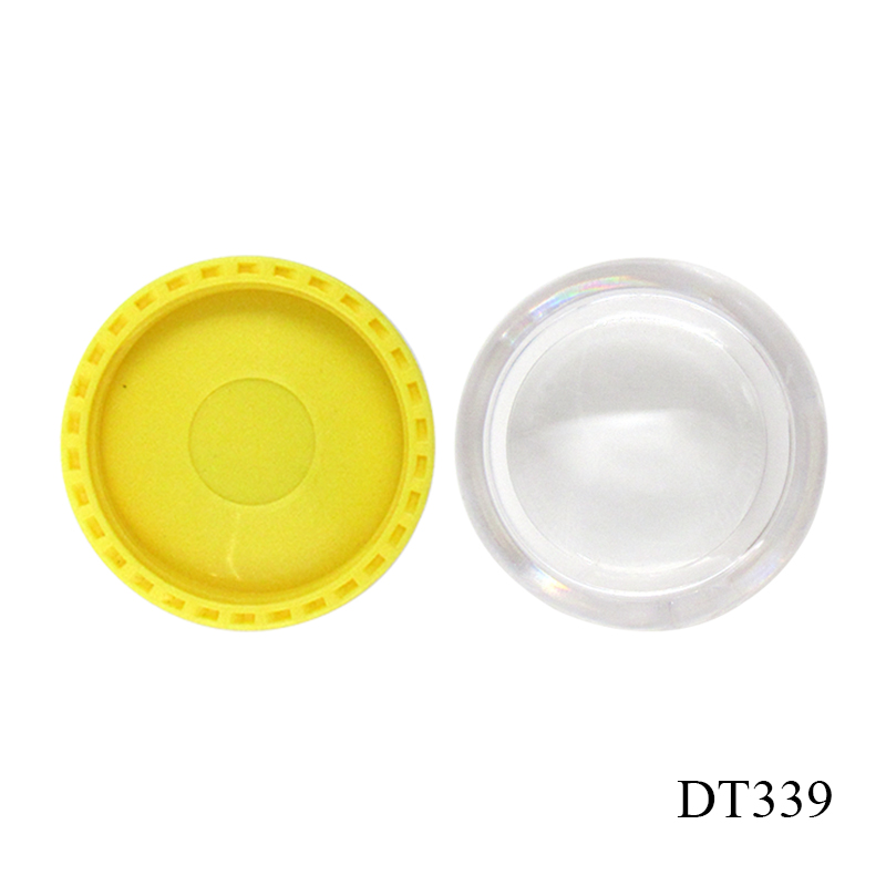 Honey lip mask jar custom label round plastic empty clear lip balm container for cosmetic packaging