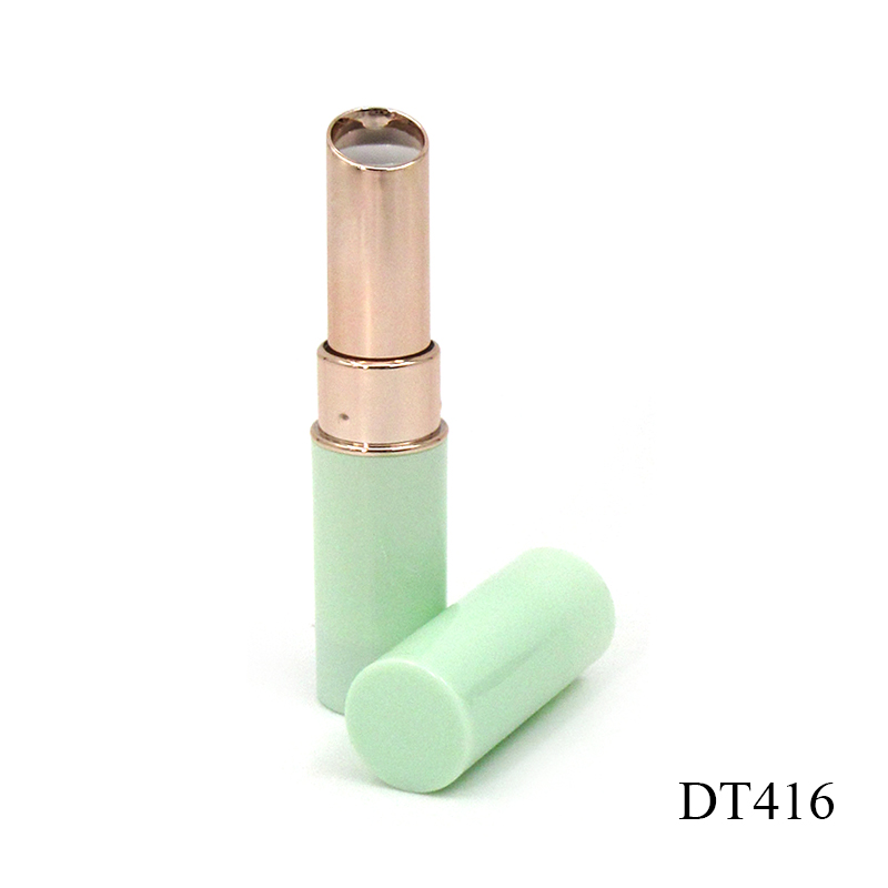 Wholesale new plastic cosmetics lip balm containers, round smooth empty lipstick tube support to take samples