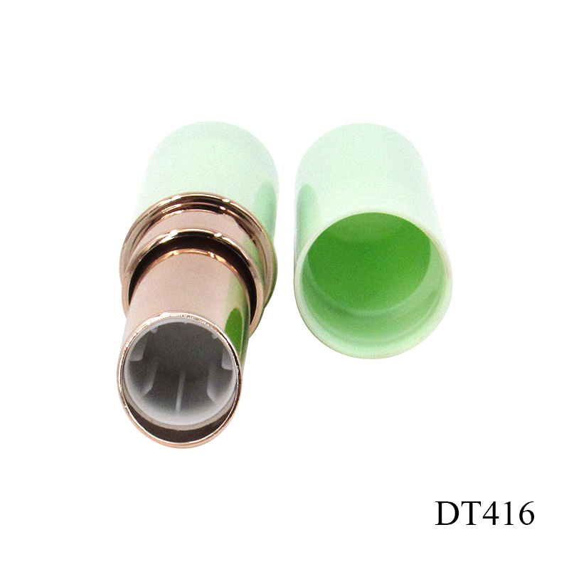 Wholesale new plastic cosmetics lip balm containers, round smooth empty lipstick tube support to take samples