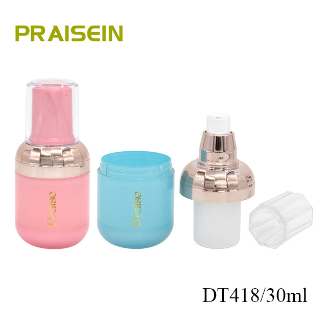 Free sample empty cosmetic packaging 30ml plastic bottle applicable lotion/liquid foundation, custom color