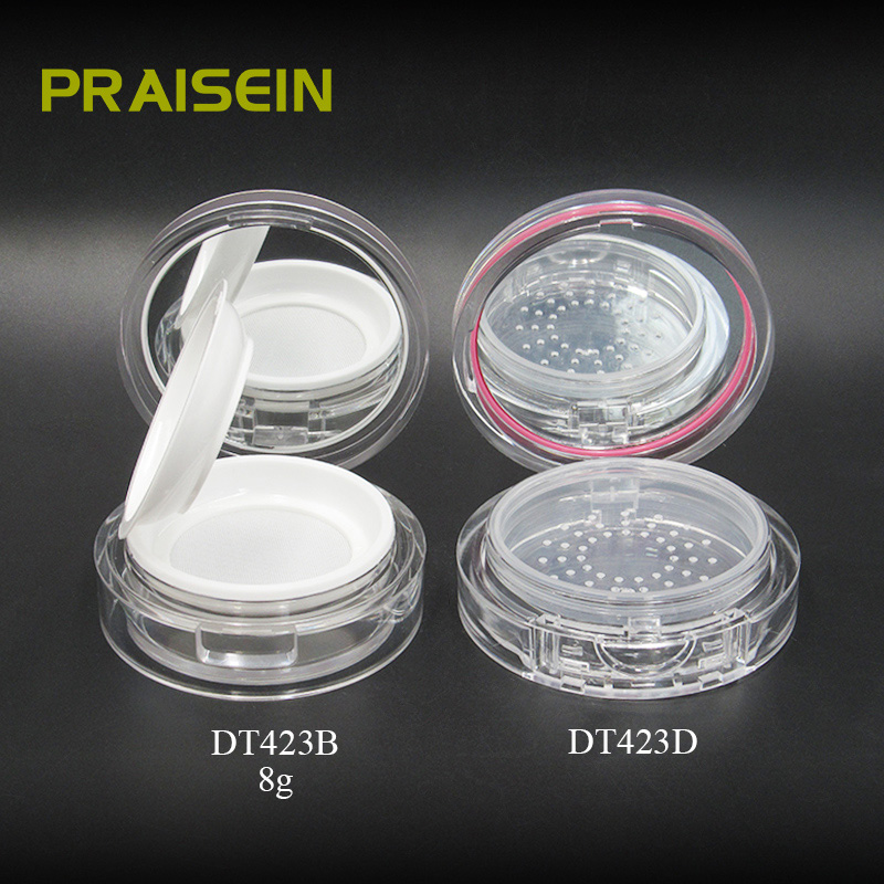 8g Round loose powder container jar private label empty plastic cosmetic loose powder packing case