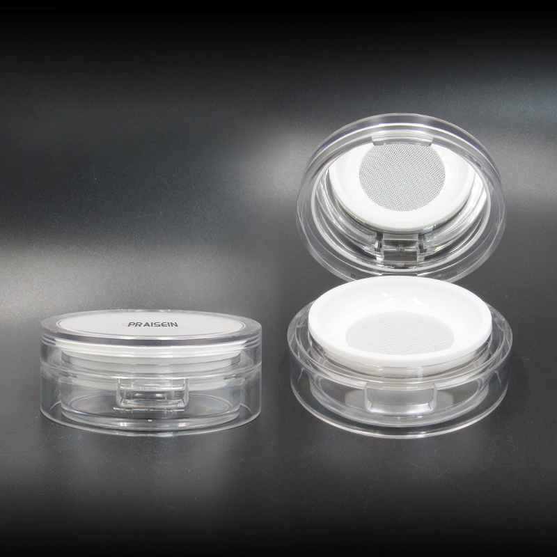 8g Round loose powder container jar private label empty plastic cosmetic loose powder packing case