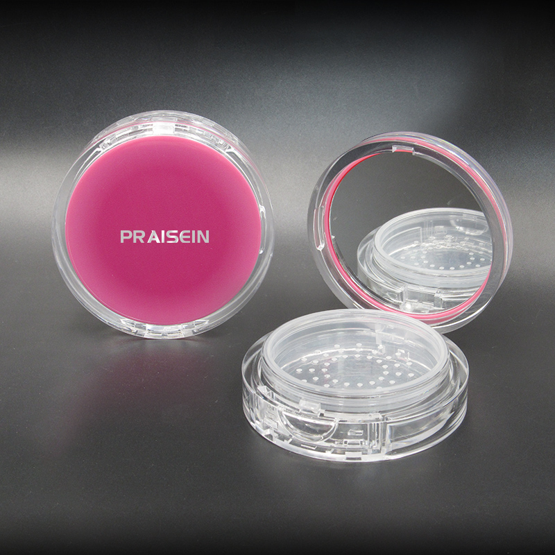 8g Round loose powder container jar private label empty plastic cosmetic loose powder packing case