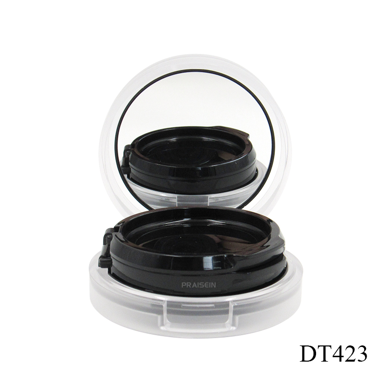 Custom clear scrub round two layer air cushion BB cream compact case air cushion foundation case