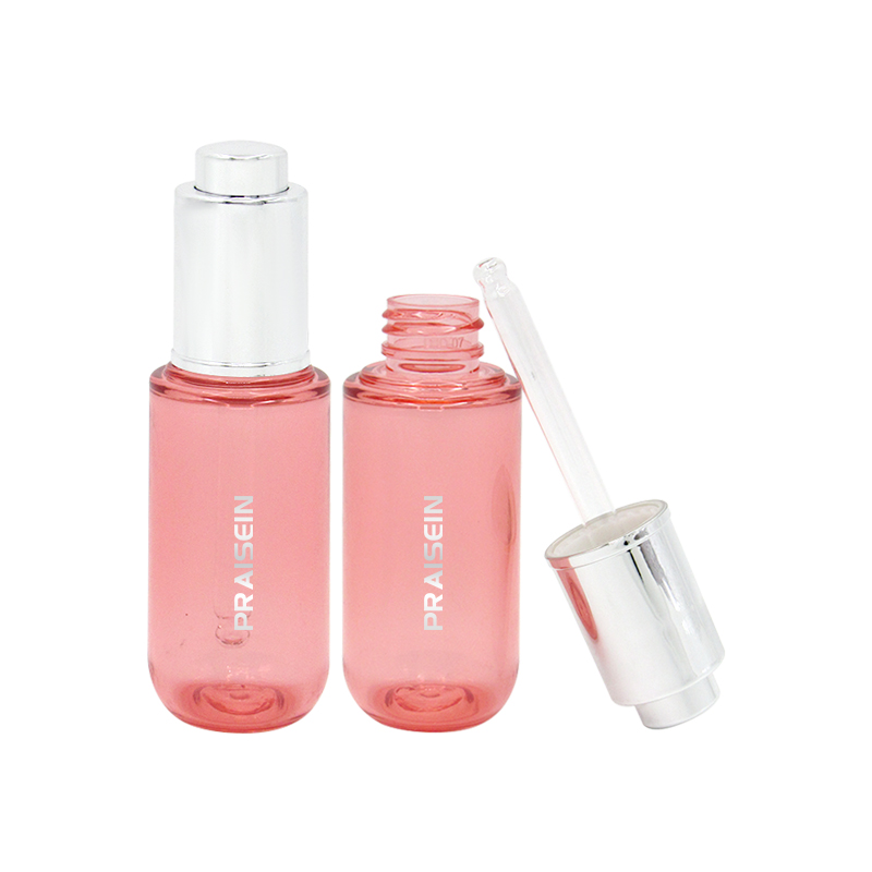 Cosmetic packaging supplier 40ml 120ml round empty lotion bottle with pump plastic press type dropper bottle