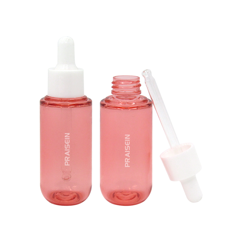 Cosmetic packaging supplier 40ml 120ml round empty lotion bottle with pump plastic press type dropper bottle