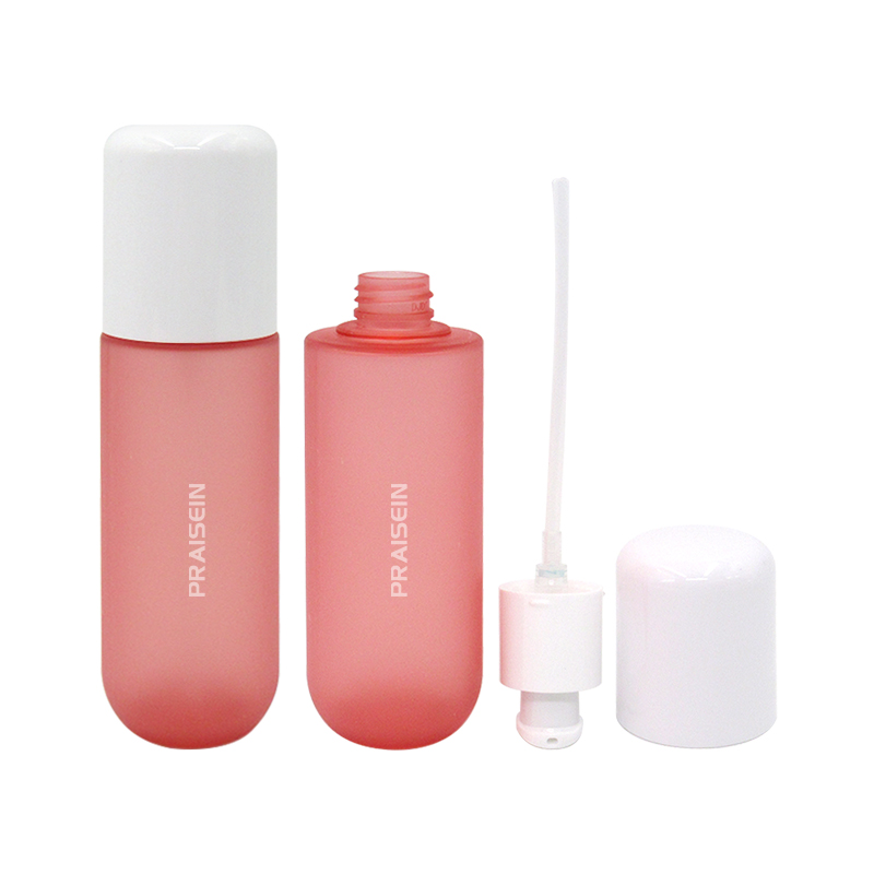 Cosmetic packaging supplier 40ml 120ml round empty lotion bottle with pump plastic press type dropper bottle