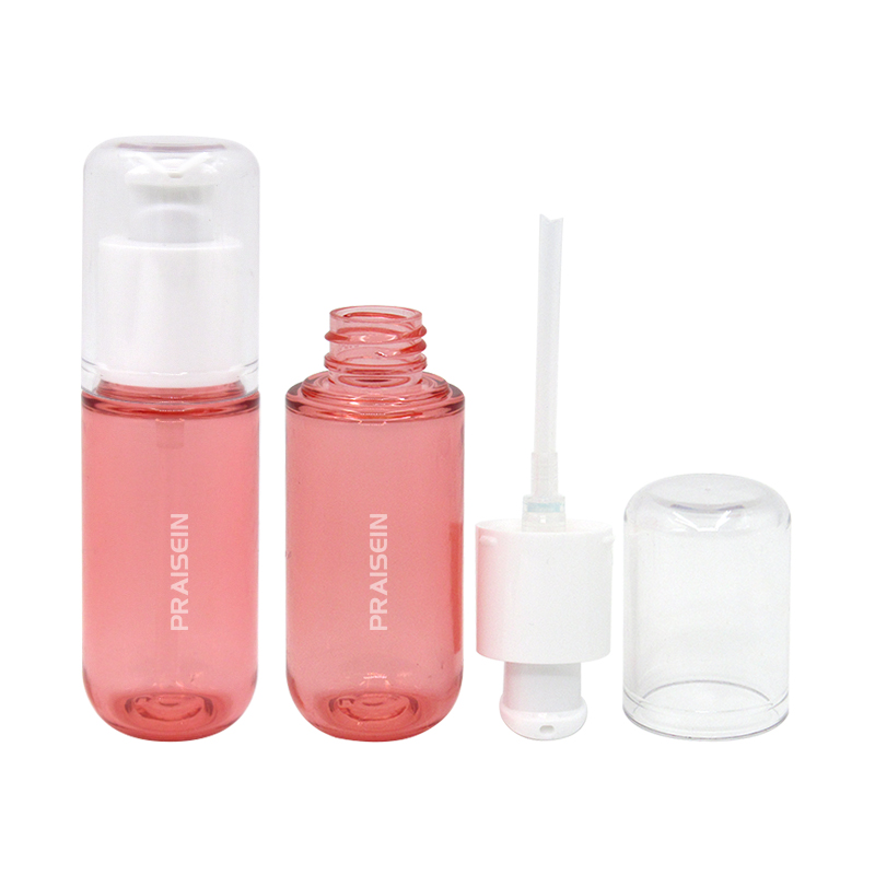 Cosmetic packaging supplier 40ml 120ml round empty lotion bottle with pump plastic press type dropper bottle